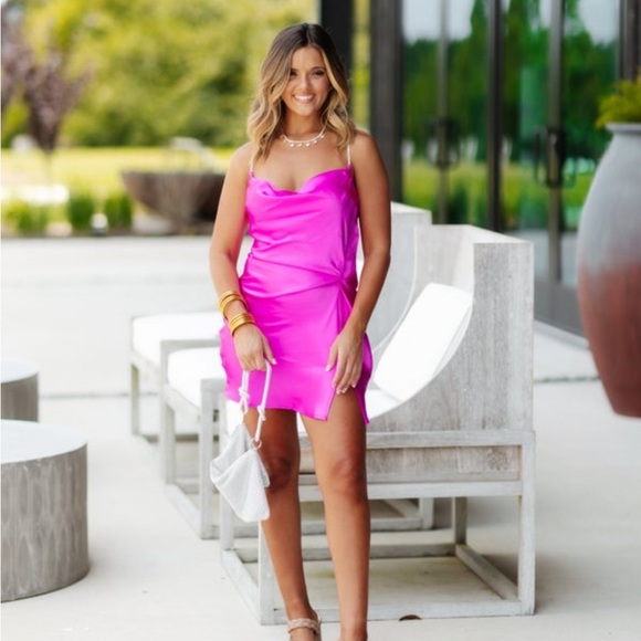 Hot pink glam! dress, size small - Picture 1 of 5
